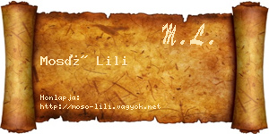 Mosó Lili névjegykártya