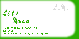 lili moso business card