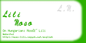 lili moso business card